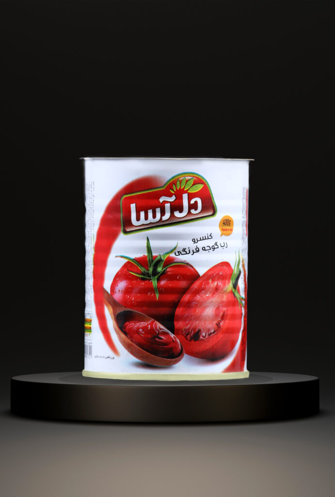 قوطی تولید آروین برای رب دل آسا